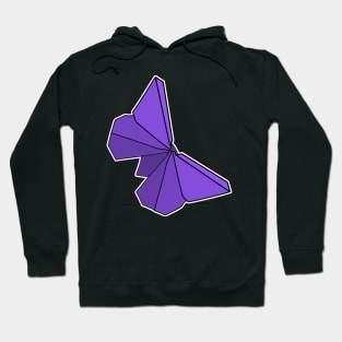 Night Moth Butterfly Origami Sticker Style Design Hoodie